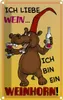 vianmo Blechschild 18x12 cm Alkohol liebe Wein bin ein Produktbild-Vorschau 1