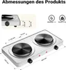 Wiltec Doppelkochplatte 2000W Kochplatte elektrisch mit Produktbild-Vorschau 3
