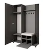 Armoire LIVIA – Ensemble vestiaire avec miroir et cintres, Voir les images du produit 3