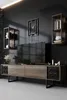 A modern living room with a TV stand and wall-mounted shelves. Anteprima dell’immagine prodotto