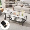 INONEFT 2er-Set Couchtische, Beistelltische, Marmoroptik, Produktbild-Vorschau 9