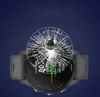 A smartwatch screen protector is shown with a ball bearing dropped on it, demonstrating its durability. The smartwatch is visible beneath the protector. Náhľad obrázku produktu