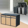 ML-Design Mülltonnenbox 3er für 3 Tonnen 240L 200x80x116,3 Produktbild-Vorschau 1