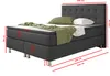 Boxspringbett Köln-Sun 140x200 Webstoff Anthrazit Produktbild-Vorschau 6