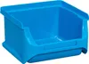 A blue plastic storage bin is shown against a white background. Podgląd zdjęcia produktu