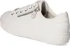 A white leather sneaker with a zipper detail. Produktbild-Vorschau