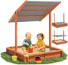 SPIELWERK® Sabbiera con Tetto 120x120cm Protezione UV 50 Anteprima dell’immagine prodotto 1