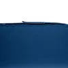 A close-up view of a dark blue cushion with stitching details and a fabric loop at the top. Anteprima dell’immagine prodotto