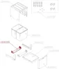 Diagram showing parts of a waste separation system. Produktbild-Vorschau