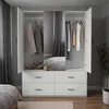 Armoire 130 cm, 2 portes avec miroir, 2 étagères, 4 Voir les images du produit 4