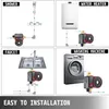 The image is a collage showing four different installation scenarios for a water circulation pump, including shower, water heater, faucet, and washing machine. Podgląd zdjęcia produktu