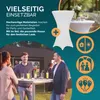 People gathered around a table outdoors, with a promotional graphic overlay. Anteprima dell’immagine prodotto