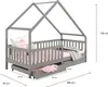 Hausbett ALVA aus Kiefer Massivholz, grau - Kinderbett mit Produktbild-Vorschau 7