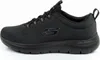 A black Skechers sneaker is shown from the side against a white background. Voir les images du produit