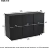 Merax LED-Sideboard 120x40x75 cm in Schwarz-Marmoroptik, Produktbild-Vorschau 7