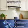 A kitchen scene with a range hood, a pot on a stove, and a graphic highlighting product features. Náhľad obrázku produktu