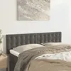 vidaXL Čela postele, tmavě šedá, 144 x 5 x 78/88 cm, samet Náhled obrázku produktu 2