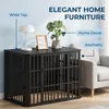 Hundekäfig Möbel, Hundebox Möbel, Mehrtür-Design, Schwarz | Produktbild-Vorschau 2