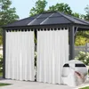 Outdoor Vorhang Wetterfest mit Klett-Schlaufen, B254xH213cm Produktbild-Vorschau 1