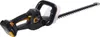 A cordless hedge trimmer with a battery pack and charger is shown against a white background. Produktbild-Vorschau