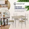 CASARIA® Jídelní stůl se 4 židlemi dřevo 5dílná sada kov Náhled obrázku produktu 2