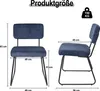 okwish Lot de 2 chaises de salle à manger, pieds en métal Voir les images du produit 4