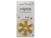 A blister pack of Signia hearing aid batteries. Voir les images du produit