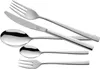 A set of stainless steel cutlery, including forks, a knife, and spoons, arranged against a white background. Produktbild-Vorschau