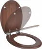 vidaXL Siège de toilette MDF Couvercle avec abaissement Voir les images du produit 1
