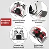 Besenhalterung Wand, 5 Halter + 4 Haken Schwarz Schwerlast Produktbild-Vorschau 2