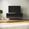 SONNI TV-Schränke Schwarz Hochglanz hängend holz 100 x 40 x Produktbild-Vorschau 1