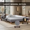 Homestyle4u čalúnená posteľ 180 x 200 cm sivá manželská Náhľad obrázku produktu 15
