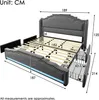 A diagram of a bed with dimensions indicated by measurement lines and numbers. Náhled obrázku produktu