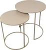 A set of two nesting side tables with round tops and metal bases, presented against a white background. Produktbild-Vorschau