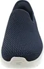 A close-up front view of a navy blue Skechers Go Walk Flex-Relish Slip-Ins sneaker. Produktbild-Vorschau