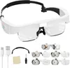 Lupenbrille mit LED, Kopflupe, Vergrößerungsbrille, Produktbild-Vorschau 1