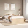 vidaXL Massivholzbett ohne Matratze mit Kopfteil 140x190 cm Produktbild-Vorschau 2