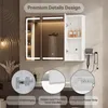 BEALIFE, mobiletti bagno con specchio, 80x16x60 cm, con Anteprima dell’immagine prodotto 7