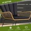 Outsunny 3-tlg. Rattan-Sitzgruppe Gartengarnitur Produktbild-Vorschau 7