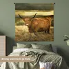 MuchoWow® Wandteppich Wandbehang Schottische Hochlandrind - Produktbild-Vorschau 4