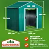 GARDEBRUK® Abri de jardin métal XL 2m² fondation Voir les images du produit 3