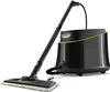 A black and yellow steam cleaner with its wand and floor attachment is shown against a white background. Podgląd zdjęcia produktu
