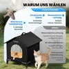 Outdoor Katzenhaus, Robustes 4-Jahreszeiten Katzenhäuschen Produktbild-Vorschau 5