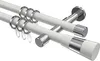 Interdeco Gardinenstange / Vorhangstange Weiß / Chrom, Typ Produktbild-Vorschau 1