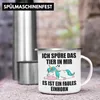 Trendation - Lustige Einhorn Sprüche Emaille Tasse Produktbild-Vorschau 3