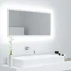vidaXL LED kúpeľňové zrkadlo biele 90x8,5x37 cm akrylové Náhľad obrázku produktu 2