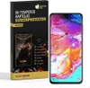 A product box for a screen protector and the screen protector itself placed next to it. Produktbild-Vorschau