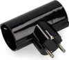 Edm T/TL dubbele stekker, bakeliet, 16A, 250V, zwart, Productafbeelding-voorbeeld 1