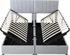 A disassembled bed frame with storage compartments. Produktbild-Vorschau