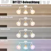 ZMH faretto da soffitto bianco vintage 3 fiamme retrò Anteprima dell’immagine prodotto 6